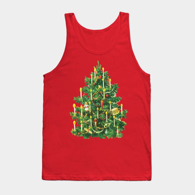 Vintage Christmas Tree Tank Top by EmoteYourself